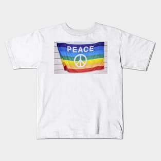 Rainbow Flag World Peace Kids T-Shirt